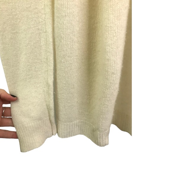 Theory Women's Cardigan Sweater Open Front Cream‎ White Cashmere Long Sleeve XS - Picture 9 of 14